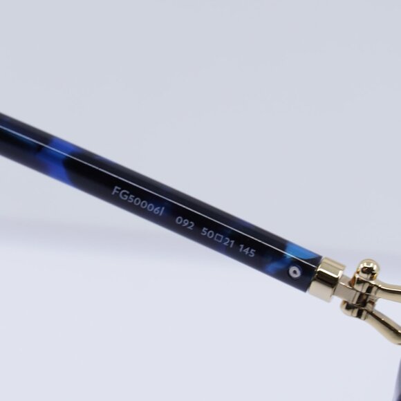 Fred FG50006I 092 Square 50mm Eyeglasses - Blue Havana - Picture 8 of 10